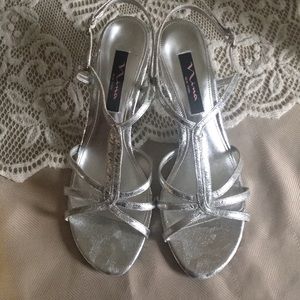 Nina Silver Heels Sandal 1.5” Bridesmaid